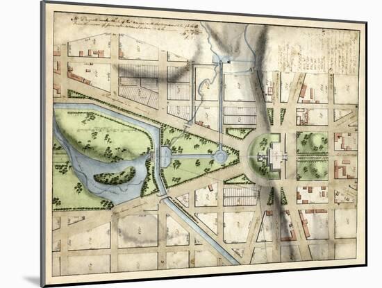 1815, Washington D.C. Vicinity of the Capitol, District of Columbia, United States-null-Mounted Giclee Print