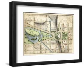 1815, Washington D.C. Vicinity of the Capitol, District of Columbia, United States-null-Framed Premium Giclee Print