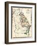 1817, Georgia State Map, Georgia, United States-null-Framed Giclee Print