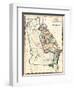 1817, Georgia State Map, Georgia, United States-null-Framed Giclee Print