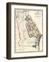 1817, Georgia State Map, Georgia, United States-null-Framed Giclee Print