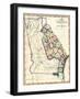 1817, Georgia State Map, Georgia, United States-null-Framed Giclee Print