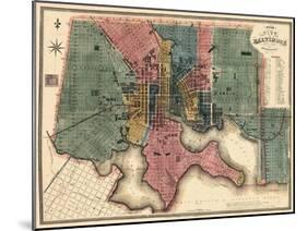 1822, Baltimore Revised 1836, Maryland, United States-null-Mounted Giclee Print