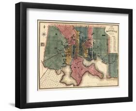 1822, Baltimore Revised 1836, Maryland, United States-null-Framed Giclee Print