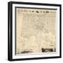 1822, Baltimore Wall Map, Maryland, United States-null-Framed Giclee Print