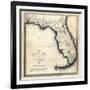 1823, Florida State Map, Florida, United States-null-Framed Giclee Print