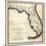 1823, Florida State Map, Florida, United States-null-Mounted Giclee Print