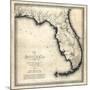 1823, Florida State Map, Florida, United States-null-Mounted Giclee Print