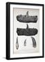 1824 Buckland's Megalosaurus Jaw Teeth-Paul Stewart-Framed Premium Photographic Print