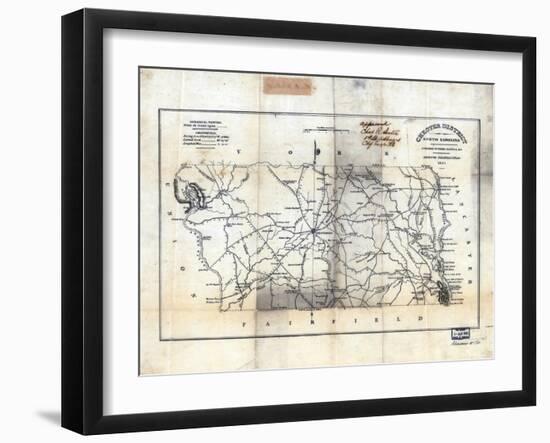 1825, Chester District surveyed 1818, South Carolina, United States-null-Framed Giclee Print