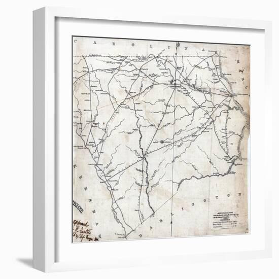 1825, Chesterfield District surveyed 1819, South Carolina, United States-null-Framed Giclee Print