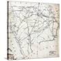 1825, Chesterfield District surveyed 1819, South Carolina, United States-null-Stretched Canvas