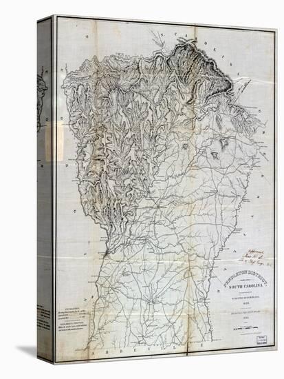 1825, Pendleton District surveyed 1820, South Carolina, United States-null-Stretched Canvas