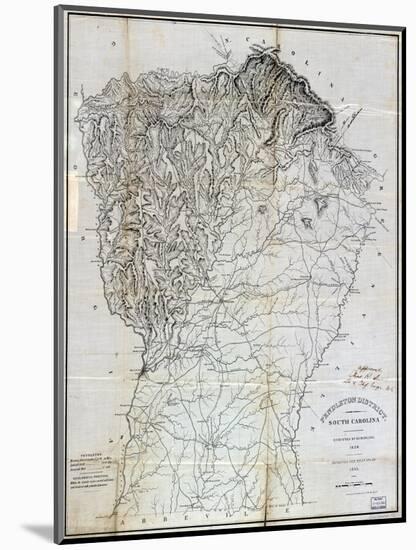 1825, Pendleton District surveyed 1820, South Carolina, United States-null-Mounted Giclee Print