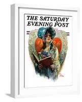 "1826 Valentine," Saturday Evening Post Cover, February 13, 1926-Paul Stahr-Framed Giclee Print