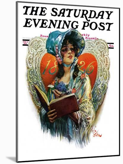 "1826 Valentine," Saturday Evening Post Cover, February 13, 1926-Paul Stahr-Mounted Giclee Print