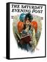 "1826 Valentine," Saturday Evening Post Cover, February 13, 1926-Paul Stahr-Framed Stretched Canvas