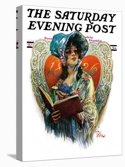 "1826 Valentine," Saturday Evening Post Cover, February 13, 1926-Paul Stahr-Stretched Canvas