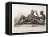 1827 Nukahiva Marquesas Tattooed Couple-Stewart Stewart-Framed Stretched Canvas