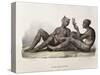 1827 Nukahiva Marquesas Tattooed Couple-Stewart Stewart-Stretched Canvas