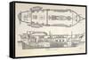 1832 Darwin's Ship HMS Beagle Plan-Paul Stewart-Framed Stretched Canvas