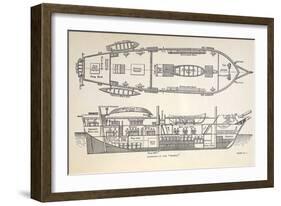 1832 Darwin's Ship HMS Beagle Plan-Paul Stewart-Framed Photographic Print