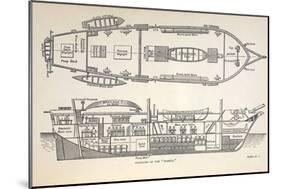 1832 Darwin's Ship HMS Beagle Plan-Paul Stewart-Mounted Photographic Print