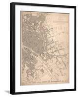 1833 Paris Map-N. Harbick-Framed Art Print