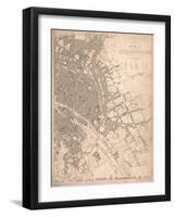 1833 Paris Map-N. Harbick-Framed Art Print