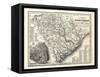 1833, South Carolina Railroad and Transport Map, South Carolina, United States-null-Framed Stretched Canvas