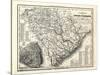 1833, South Carolina Railroad and Transport Map, South Carolina, United States-null-Stretched Canvas