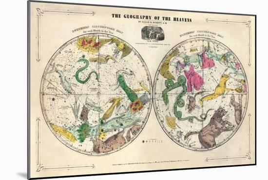 1835, Circumpolar Map Composite, Constellations-null-Mounted Giclee Print