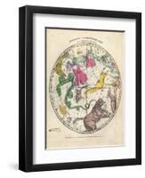 1835, Circumpolar Map Northern, Constellations-null-Framed Giclee Print