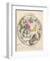 1835, Circumpolar Map Northern, Constellations-null-Framed Giclee Print