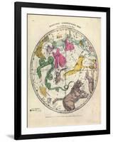 1835, Circumpolar Map Northern, Constellations-null-Framed Premium Giclee Print