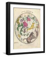 1835, Circumpolar Map Northern, Constellations-null-Framed Giclee Print