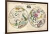 1835, Geography of the Heavens, Northern - Southern-null-Framed Giclee Print