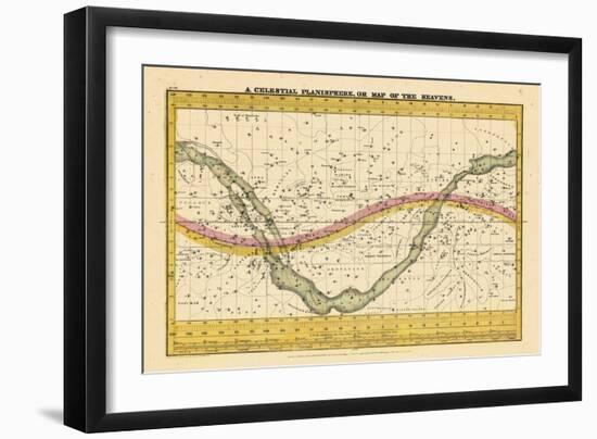 1835, Map of the Heavens-null-Framed Giclee Print