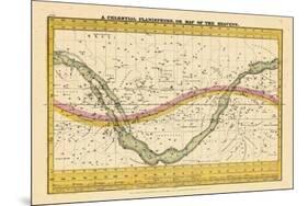 1835, Map of the Heavens-null-Mounted Premium Giclee Print