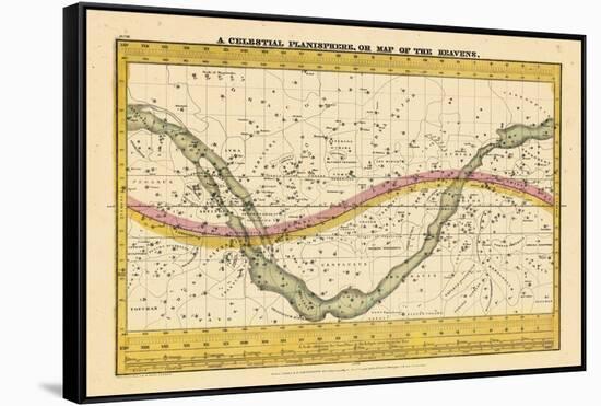 1835, Map of the Heavens-null-Framed Stretched Canvas