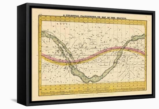 1835, Map of the Heavens-null-Framed Stretched Canvas