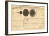 1835, Solar System - Magnitudes and Distance-null-Framed Giclee Print