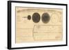 1835, Solar System - Magnitudes and Distance-null-Framed Giclee Print