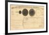 1835, Solar System - Magnitudes and Distance-null-Framed Giclee Print