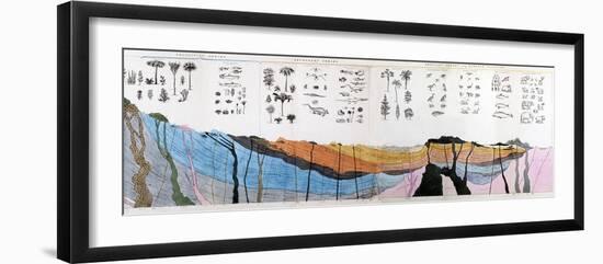 1836 Buckland Geology Cross-section-Paul Stewart-Framed Photographic Print