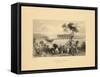 1840, Columbia Bridge View of Susquehanna, Pennsylvania, United States-null-Framed Stretched Canvas