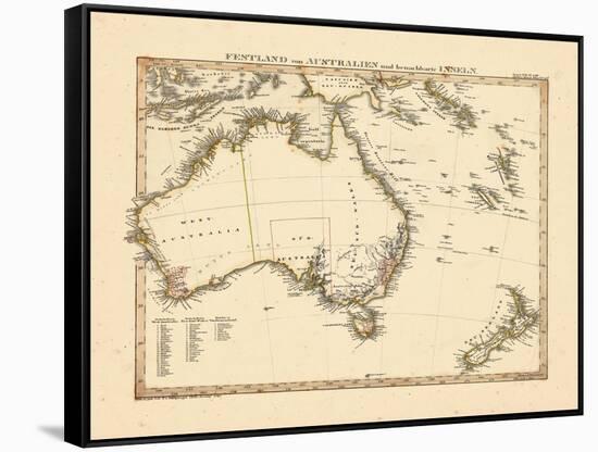 1841, Australia, New Zealand-null-Framed Stretched Canvas