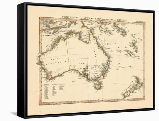 1841, Australia, New Zealand-null-Framed Stretched Canvas