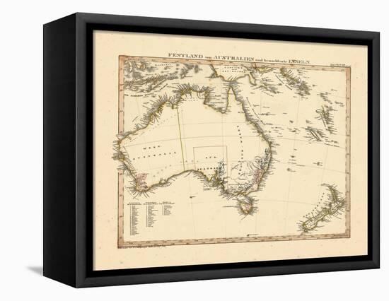 1841, Australia, New Zealand-null-Framed Stretched Canvas