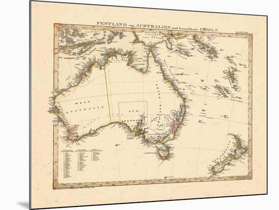 1841, Australia, New Zealand-null-Mounted Giclee Print